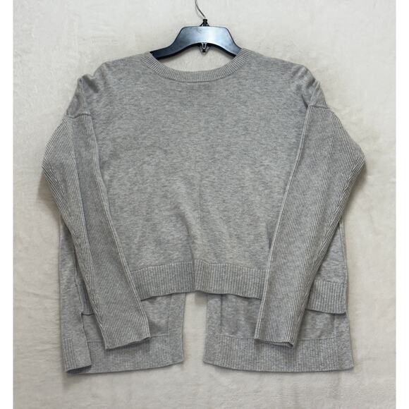 Athleta Sweater Womens S Gray Highland Crossback Pullover Athleisure Knit - Picture 2 of 9